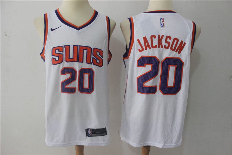 Men Phoenix Suns #20 Jackson White Game Nike NBA Jerseys->sacramento kings->NBA Jersey
